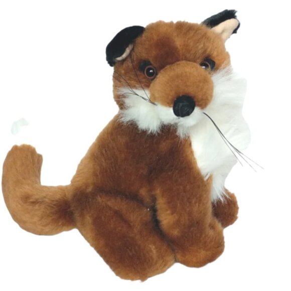 Brown Red Fox Forest Animal Realistic Plush Stuffed Animal 7" - Picture 1 of 5